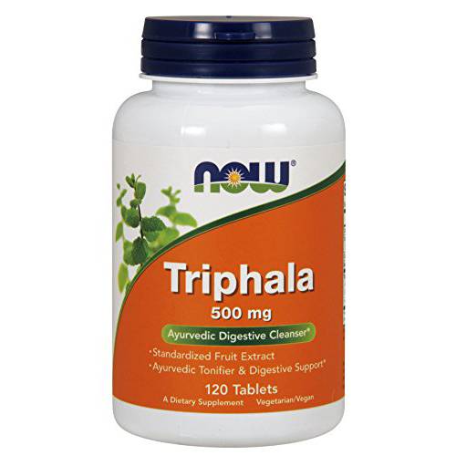NOW Triphala, 500 mg, 120 Tablets (Pack of 2)