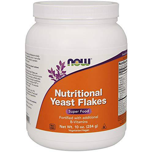 NOW Supplements, Nutritional Yeast Flakes, Fortified with Additional B-Vitamins, Super Food, 10-Ounce