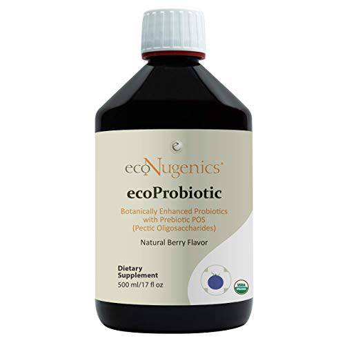 EcoProbiotic Probiotic and Prebiotic with 19 Digestive Herbs - Microbiome and Gut Health - Live Fermented Liquid Vegan Supplement Formula for Optimal Digestion & Immunity (17 fl. oz)