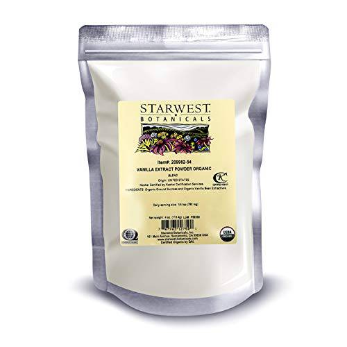 Starwest Botanicals Organic Vanilla Extract Powder, 4 Ounces