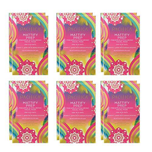 Pacifica Mattify Prep Pineapple & Hyaluronic Facial Mask, 12 Count