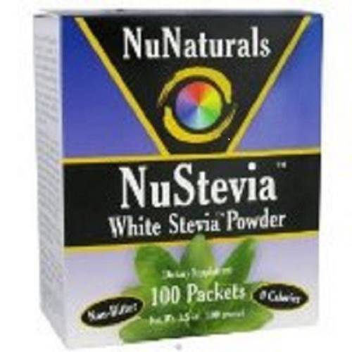 NuNaturals - NuStevia White Stevia Powder - 100 Packet(s) (Pack of 3)