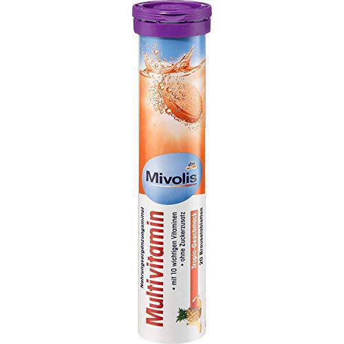 Mivolis Multivitamin effervescent Tablets - Dietary Supplements 1 Pack x 20 pcs | Germany