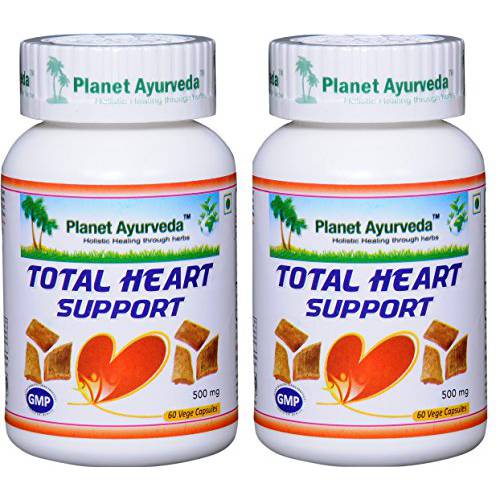 Planet Ayurveda Total Heart Support, 500mg 120 Vege Capsules - 2 Bottles