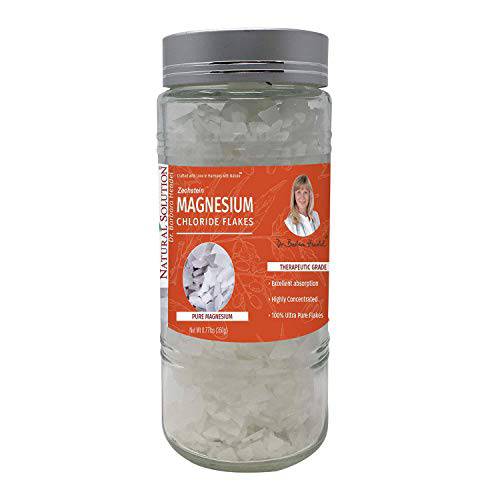 Natural Solution Pure Magnesium Chloride Flakes with Himalayan Pink Salt,Therapeutic Grade,Stress Relief and Relaxation - 0.77 lbs Magnesium Salt 8316A