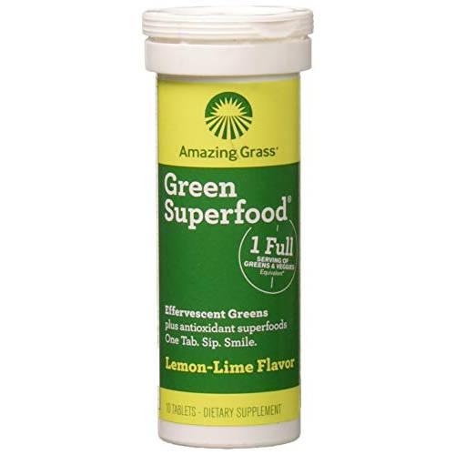 Amazing Grass Lemon Lime Green Superfood Drink Tabs, 10 CT