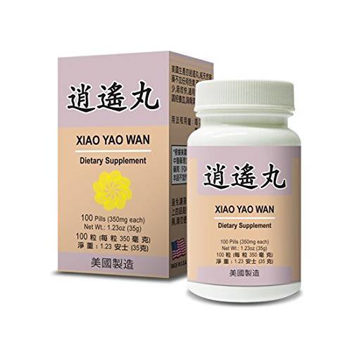 Ease Combo - Xiao Yao Wan Herbal Supplement Helps For Liver Health, Strengthen The Spleen & Blood, Menstrual Irregularities, Blurred Vision, Dizziness, Headaches, Poor Appetite 350mg 100 Pills Made In USA
