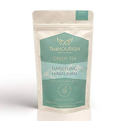 TeaNOURISH Himalayan Darjeeling Green Tea | Pure Loose Leaf Tea | Powerful Antioxidants | Stress Buster | 100% NATURAL INGREDIENTS (3.53oz/100gms)