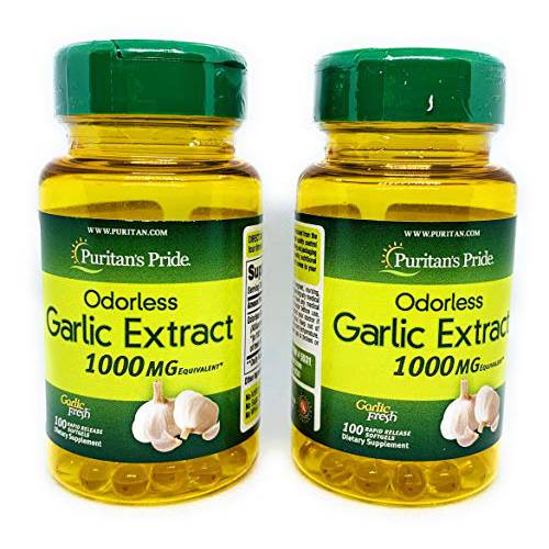 Puritan’s Pride Odorless Garlic 500mg/200 Softgels (2 Pack)