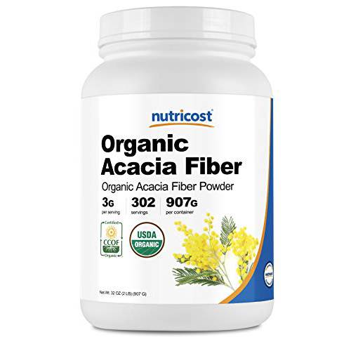 Nutricost Organic Acacia Fiber Powder (2 LB) - USDA Certified Organic, Non-GMO, Gluten Free