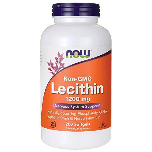 Now Foods Non-GMO Lecithin 1,200 mg 200 Sgels