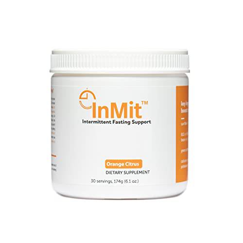InMit Daytime Intermittent Fasting Support Drink That Provides Nourishment with 9 Essential Ingredients Including Electrolytes | Vegan-Friendly, Gluten-Free, Non-GMO, Dairy-Free | Orange Citrus