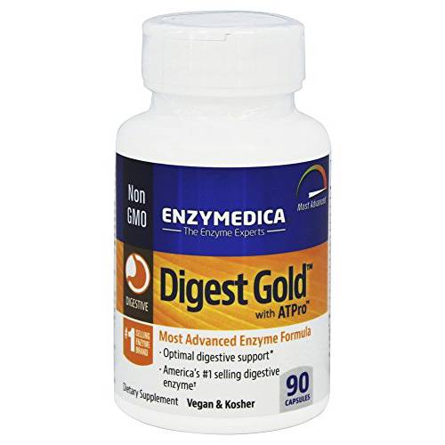 Enzymedica, Digest Gold + ATPro, Digestive Enzymes, 90 Capsules