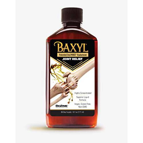 BAXYL® - Liquid Hyaluronan Acid for Joint Relief Supplement (Vegan, Gluten-Free, Non-GMO, Patented Oral MHB3). 6 Ounce, 36 Day Supply