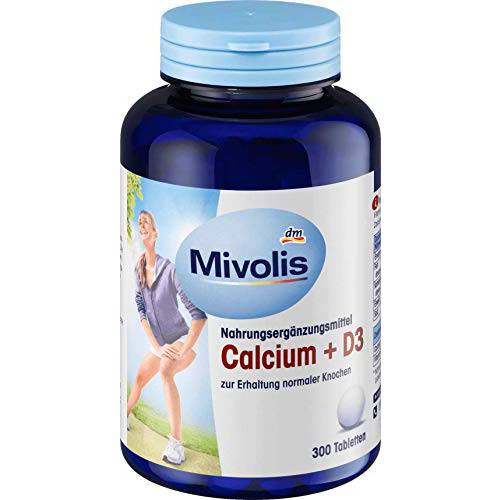 Mivolis Calcium + D3 Tablets - Dietary Supplement 300 pcs | Germany