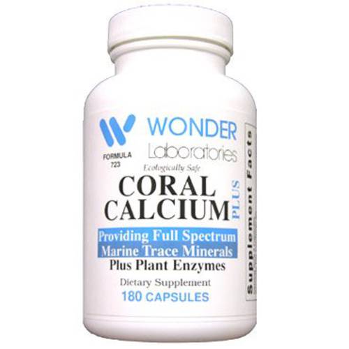 Wonder Labs Coral Calcium 2500 Mg Pure Coral Calcium Providing Full Spectrum Marine Trace Minerals, Economically Friendly and Celsium Free - 180 Capsules