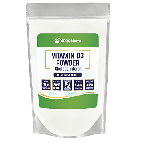 XPRS Nutra Vitamin D3 Powder (Cholecalciferol) - Unflavored VIT D Powder for Bones and Immunity - Vitamin D3 Powder for Muscle Function - Vitamin D Powder Supplements (16 Ounce)