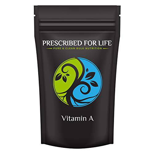 Prescribed for Life Vitamin A Powder | 500,000 IU Retinyl Acetate | Vision Health, Immune System Support, Healthy Skin & Bones | Natural, Gluten Free, Vegan, Non-GMO, 4 oz (113 g)