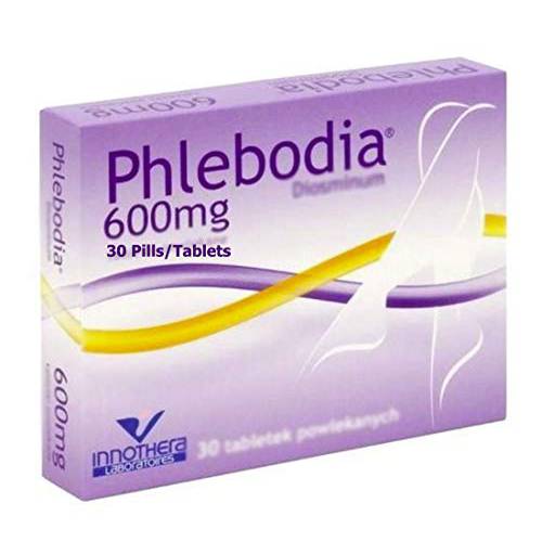 PHLEBODIA 600mg 30 Pills/Tablets. Made in France. Polish Distribution, Polish Language.