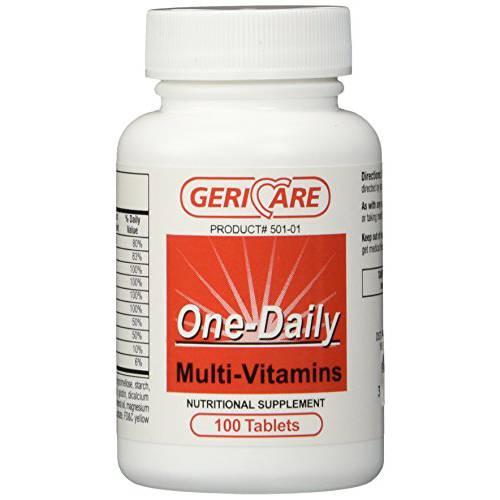 501-01 Multivitamin One-Daily Tablets 100 Per Bottle by Geri-Care Pharmaceuticals -Part no. 501-01