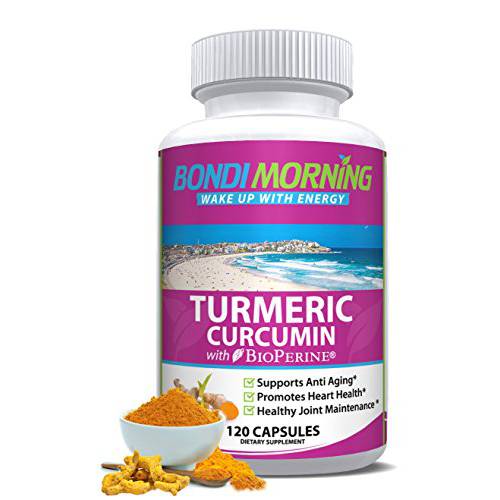 Turmeric Curcumin with Bioperine. High Potency Anti-Inflammatory for Maximum Pain Relief and Joint Support. Non-GMO Nutritional Supplement. 1200mg 95% Standardized Curcuminoid Formula. 60 Capsules