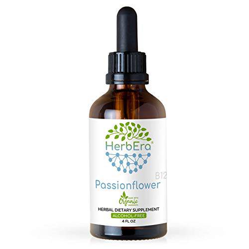 Passionflower B120 Alcohol-Free Herbal Extract Tincture, Concentrated Liquid Drops Natural (Passiflora Incarnata) 4 fl oz