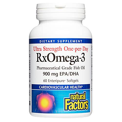 Natural Factors, Ultra Strength RxOmega-3 Fish Oil, DHA and EPA, 60 Softgels