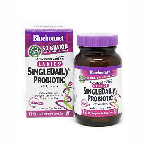 Bluebonnet Nutrition Advanced Choice Ladies’ Single Daily Probiotic 50 Billion (Cold Packaged), 30 Count