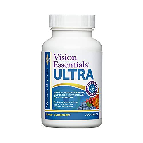 Dr. Whitaker’s Vision Essentials Ultra | Comprehensive Support with Just One Daily Pill for Macula & Retina Health, Eye Strain, Ocular Pressure, Dry Eyes, Mood Support and More