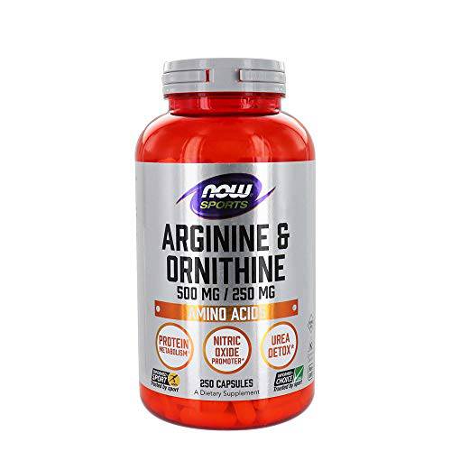 NOW Foods - Arginine & Orthinine 500/250 mg, Amino Acid - 250 Capsules