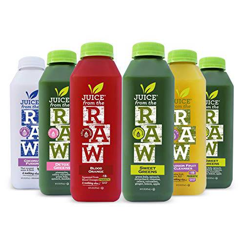Juice From the RAW 3-Day Juice Cleanse with Probiotics 100% Raw Cold-Pressed Juices (18 Total 16 oz. Bottles)