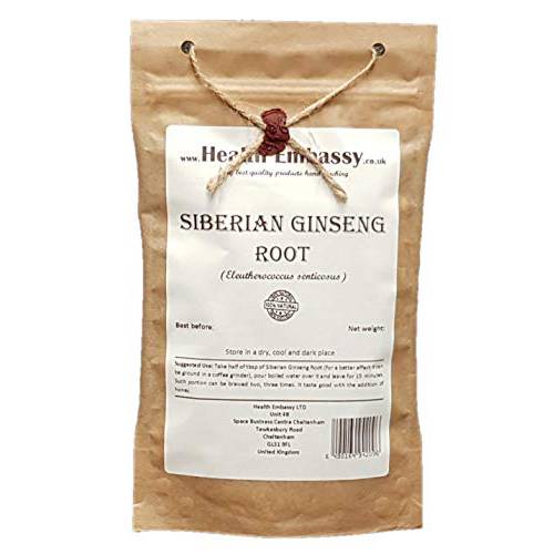 Siberian Ginseng Root Cut Tea (Eleutherococcus senticosus) - Health Embassy -100% Natural (100g)