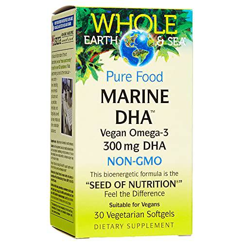 Whole Earth & Sea, Marine DHA Omega-3, 30 Vegetarian Softgels