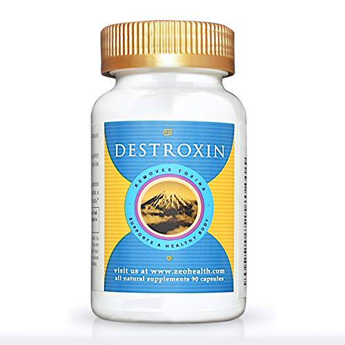 DESTROXIN | Zeolite Capsules with B-12 and Calcium (90 Count) | Naturally Supports Cellular Detox, Optimal Energy, & Upset Stomach Relief | Body Alkalinity & pH Increaser