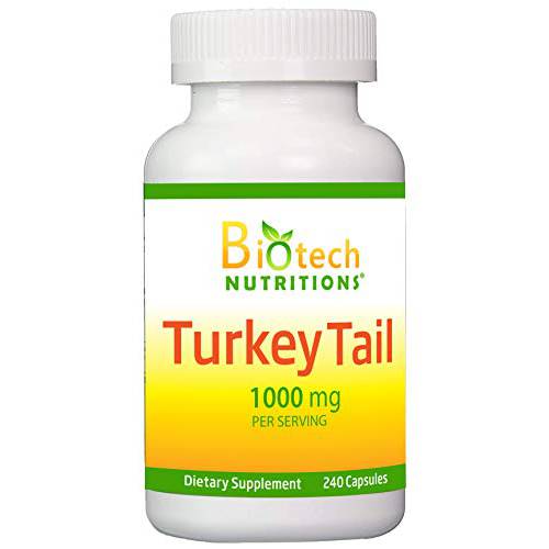 Biotech Nutritions Turkey Tail Mushroom 1000 Mgper Serving 240 Vegetable Capsules Non GMO