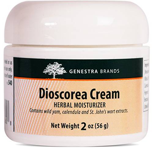 Genestra Brands Dioscorea Cream | Herbal Moisturizer with Wild Yam, Calendula and St. John’s Wort Extracts | 2 Ounces