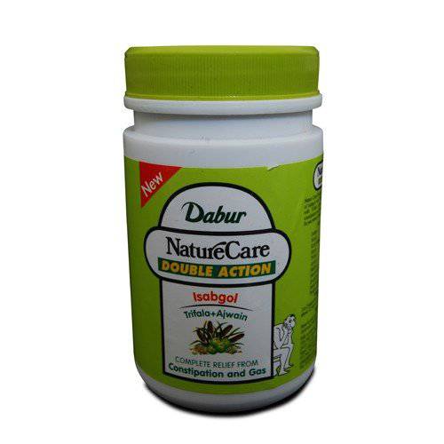 Dabur 2 X Naturecare Double Action Isabgol (2 X 100G) Triphala/Trifala + Ajwain (Bishop’s Weed) Relief from Constipation & Gas