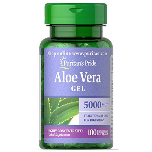 Puritan’s Pride Aloe Vera Extract 25 mg-100 Softgels