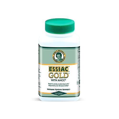 ESSIAC Gold Extract with AHCC Supplement Mushroom Extract for Enhanced Immune Support – 60 Capsules | Powerful Antioxidant Blend to Help Promote Overall Health & Well-Being