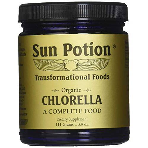 Chlorella Powder 111g by Sun Potion - Premium Organic Superfood, Pure Supplement, Rich in Vitamins, Protein, and Fatty Acids - Vegan, Nutrition, and Potent