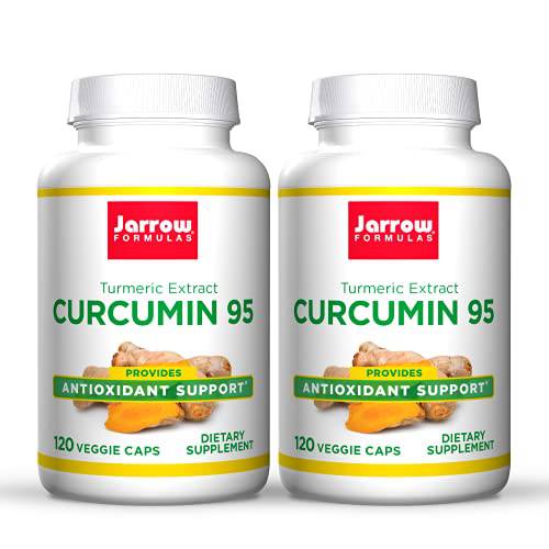 Jarrow Formulas Curcumin 95 500 mg - 120 Veggie Caps, Pack of 2 - Turmeric Extract to Provide Antioxidant Support - Up to 240 Total Servings
