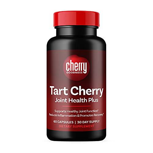 Cherry Goodness® | Joint Support Supplements | Tart Cherry Extract with Collagen Type 2 and Boswellia Extract | Joint Health Capsule | Non-GMO + GF + Made in USA