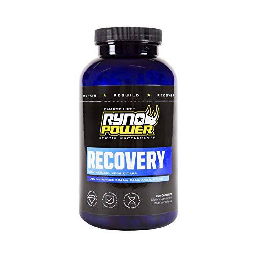Ryno Power Recovery Capsules - 12 Amino Acids for Muscle Regeneration - Gluten Free & Banned Substance Free