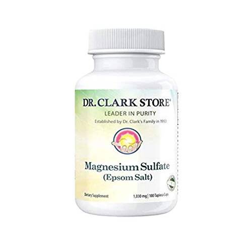 Magnesium SULFATE (Epsom Salt) Vegetarian, 1030 MG 100 Tapioca CAPS