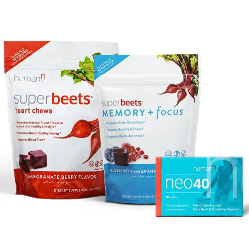 HumanN SuperBeets SuperBeets Heart Chews & Memory + Focus Chews & Neo40 Daily