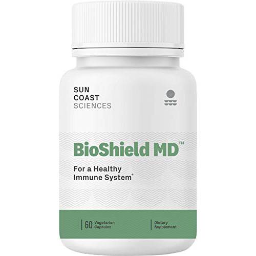 Sun Coast Sciences BioShield MD - Premium Immunity Support with Vitamin C, Vitamin D, Zinc, and More - 60 Capsules - for Mental Clarity and Joint Pain Relief - Quick Absorption - Physician Formulated
