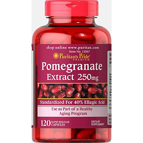 Puritan’s Pride Pomegranate Extract, 250 Mg, 120 Count