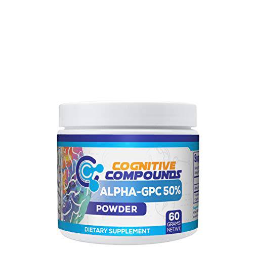 Alpha-GPC 50% Powder - Nootropic Brain Health Supplement - 30 Grams - Promotes Enhanced Memory, Learning & Focus - Cognitive Compounds