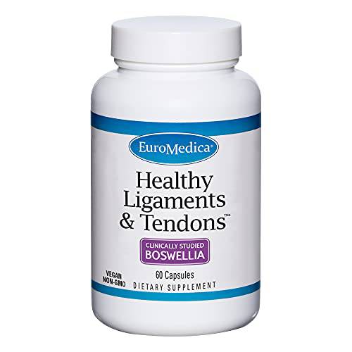 EuroMedica Healthy Ligaments & Tendons - 60 Capsules - Supports Flexibility, Comfort & Healthy Collagen Production - with Clinically Studied Boswellia - Non-GMO, Vegan - 30 Servings