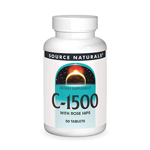 Source Naturals C-1500, With Rose Hips 1500 mg For Immune System Support - 50 Tablets
